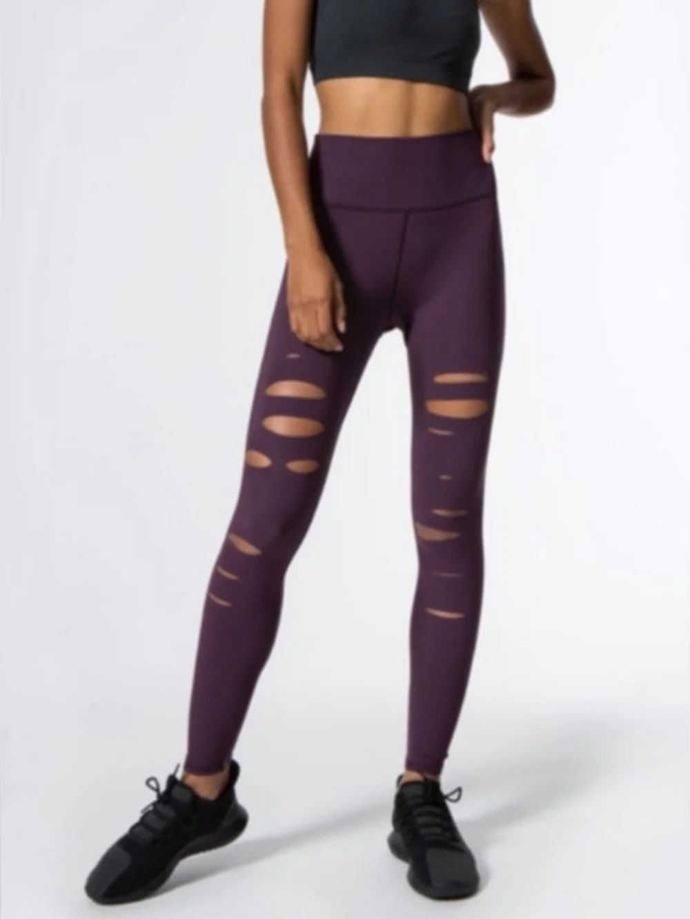 ALO Yoga Ripped Warrior Leggings High Waisted Women’s Size Small